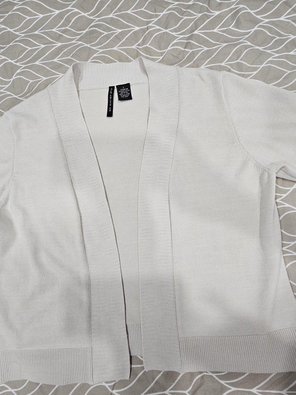 Light Cream Open-Front Women’s Cardigan Sweater